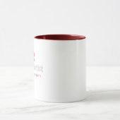 Lustiger Make-upkünstler mit einer Tasse (Zentrum)