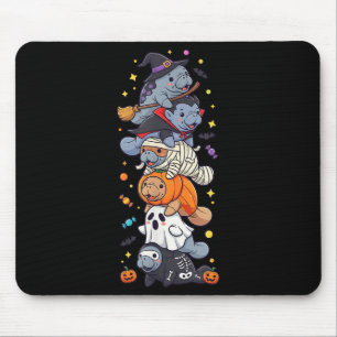 Lustiger Manatee Hexe Vampir Geist Halloween Kinde Mousepad