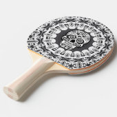 lustiger Mandala-Schädel Tischtennis Schläger (Vorderseite)