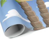 Lustiger Mann entspannt sich in der Strand-Hängema Geschenkpapier (Rolleneckpunkt)