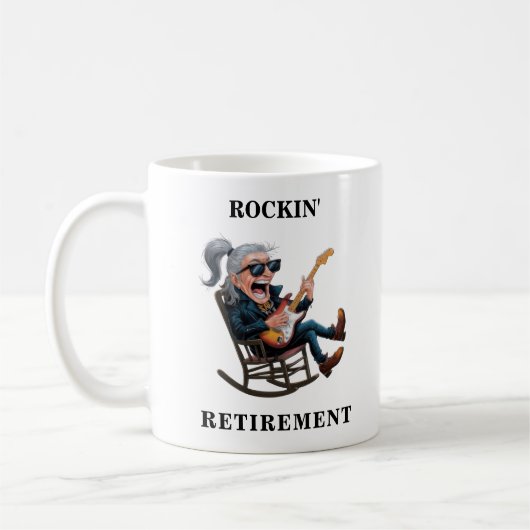Lustiger Mann im Ruhestand Kaffeetasse (Links)