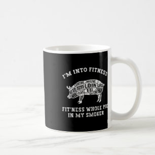 Lustiger Männer Ich bin in Fitness BBQ Smoker Barb Kaffeetasse