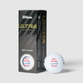Lustiger Männer-Themes Golfball (Verpackungen)