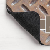 Lustiger männlicher Kanaldeckel mit dekorativem Mo Mousepad (Ecke)