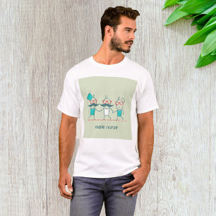 Lustiger männlicher Krankenpfleger Gesundheitswese T-Shirt