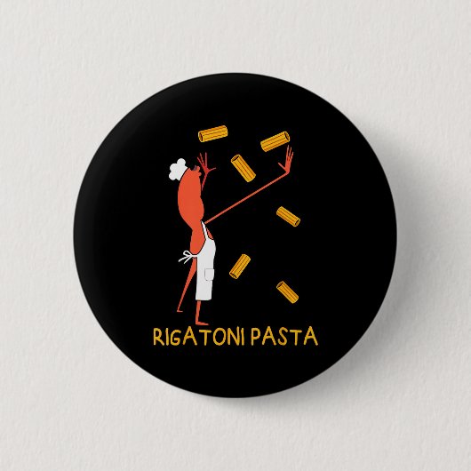Lustiger Marcus Der Wurm Rigatoni Pasta Button (Vorderseite)
