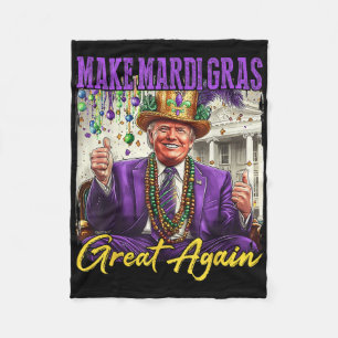 Lustiger Mardi Gras Donald Trump Mardi Gras Amerik Fleecedecke