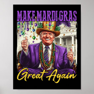 Lustiger Mardi Gras Donald Trump Mardi Gras Amerik Poster