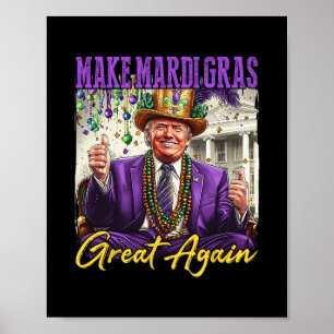 Lustiger Mardi Gras Donald Trump Mardi Gras Amerik Poster