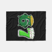 Lustiger Mardi Gras Gans Alligator Crawfish Karnev Fleecedecke (Vorderseite (Horizontal))
