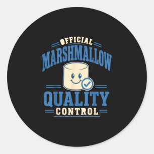 Lustiger Marshmallow-Liebhaber Runder Aufkleber