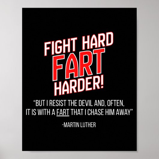 Lustiger Martin Luther Reformation Zitat Poster (Vorne)
