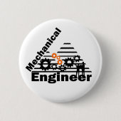Lustiger Maschinenbauingenieur Button (Vorderseite)