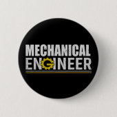 Lustiger Maschinenbauingenieur Button (Vorderseite)