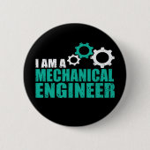 Lustiger Maschinenbauingenieur Button (Vorderseite)