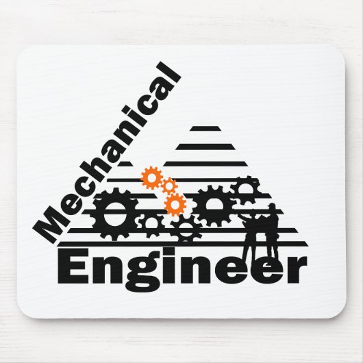 Lustiger Maschinenbauingenieur Mousepad (Vorne)