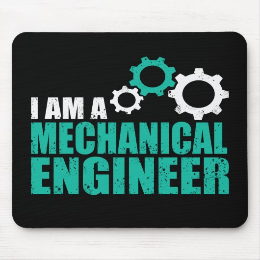 Lustiger Maschinenbauingenieur Mousepad (Vorne)