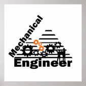 Lustiger Maschinenbauingenieur Poster (Vorne)