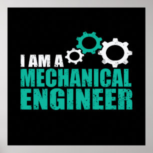 Lustiger Maschinenbauingenieur Poster