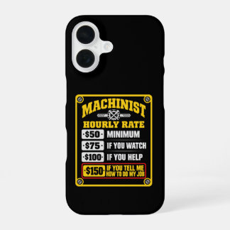Lustiger Maschinist Stundensatz Sarkastisches Gesc iPhone 16 Hülle