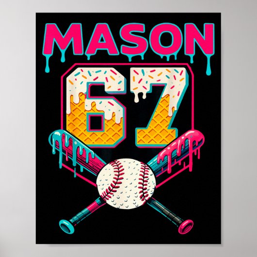 Lustiger Mason 67 Six Seven Srt Meme Eis Drip G Poster (Vorne)