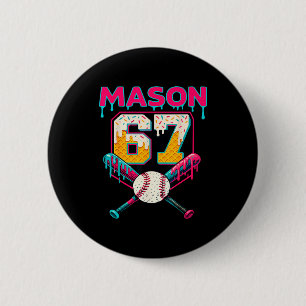 Lustiger Mason 67 Six Seven Srt Meme Eiscreme trop Button