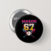 Lustiger Mason 67 Six Seven Srt Meme Eiscreme trop Button (Vorne & Hinten)