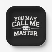 Lustiger Master-Abschluss MBA-Ausbildung Abschluss Pappteller (Vorderseite)
