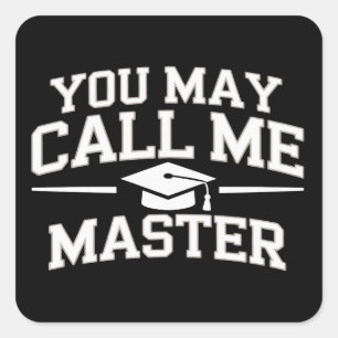 Lustiger Master-Abschluss MBA-Ausbildung Abschluss Quadratischer Aufkleber