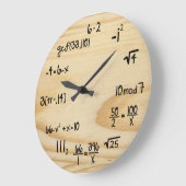 Lustiger Mathe-Aussenseiter - "hölzernes Korn " Große Wanduhr (Winkel)