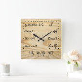 Lustiger Mathe-Aussenseiter Quadratische Wanduhr (Zuhause)