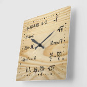 Lustiger Mathe-Aussenseiter Quadratische Wanduhr (Winkel)