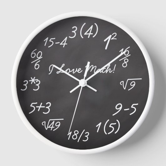 Lustiger Mathe-Aussenseiter Wanduhr (Vorderseite)