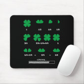 Lustiger Mathe-Bruch Vier-Blatt-Kleeblatt-Lehrer S Mousepad (Mit Mouse)