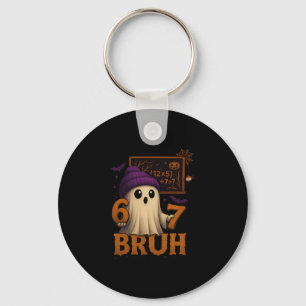 Lustiger Mathe-Geist 67 Bruh Halloween-Meme-Lehrer Schlüsselanhänger