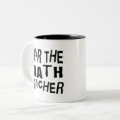 Lustiger Mathe-Lehrer Zweifarbige Tasse (Vorderseite Links)