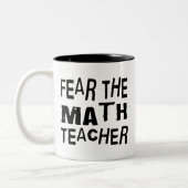 Lustiger Mathe-Lehrer Zweifarbige Tasse (Links)