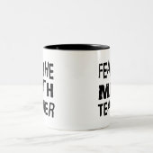 Lustiger Mathe-Lehrer Zweifarbige Tasse (Mittel)