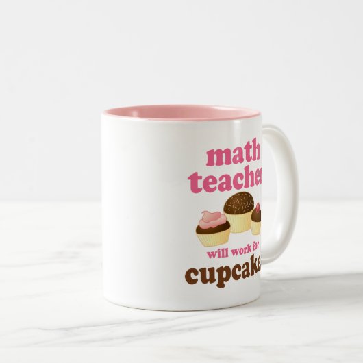 Lustiger Mathe-Lehrer Zweifarbige Tasse (VorderseiteRechts)