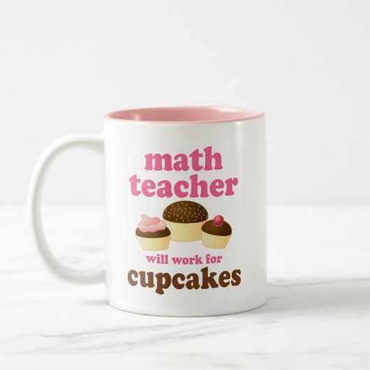 Lustiger Mathe-Lehrer Zweifarbige Tasse (Links)