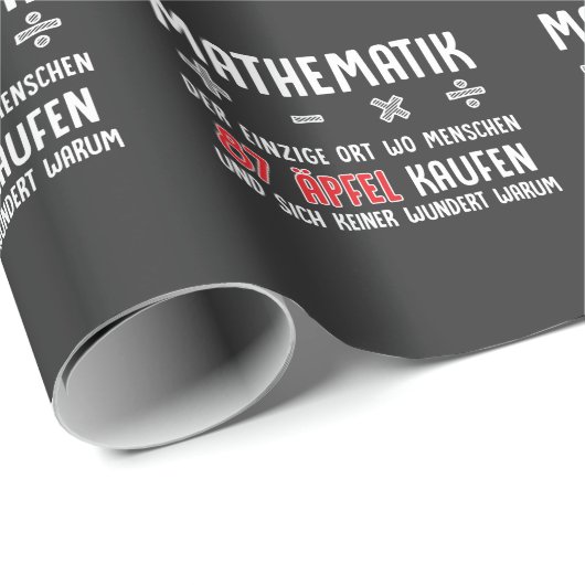 Lustiger Mathe Nerd Spruch Mathematik Schule Geschenkpapier (Rolleneckpunkt)