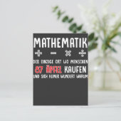 Lustiger Mathe Nerd Spruch Mathematik Schule Postkarte (Stehend Vorderseite)