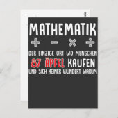 Lustiger Mathe Nerd Spruch Mathematik Schule Postkarte (Vorne/Hinten)