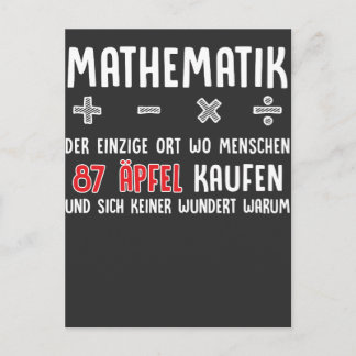 Lustiger Mathe Nerd Spruch Mathematik Schule Postkarte