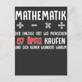 Lustiger Mathe Nerd Spruch Mathematik Schule Postkarte (Vorderseite)