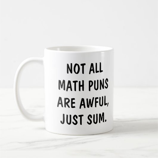 Lustiger Mathe-Witz-Spruch in moderner Handschrift Kaffeetasse (Links)