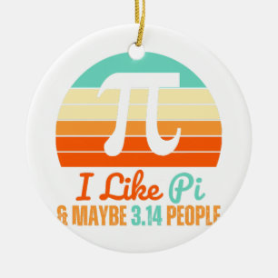 Lustiger Mathelehrer 14. März Pi-Tag Merchandise, Keramik Ornament