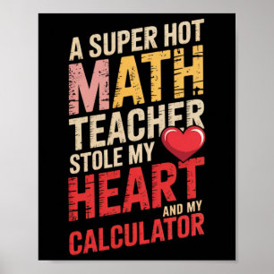 Lustiger Mathelehrer Valentinstag Algebra Liebesgl Poster