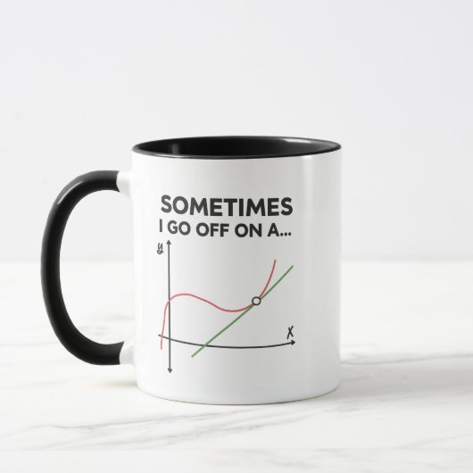 Lustiger Mathematik-Becher, Manchmal schweife ich Tasse (Links)