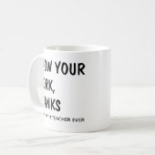 Lustiger Mathematik-Lehrer-Becher Schwarzer Text Kaffeetasse (Vorderseite Links)